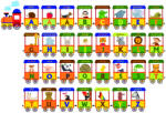 Eosette Sticker perete Alfabet in Tren cu Animale, 185X125 CM