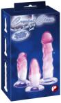 Crystal Clear Set 3 Dildo și Dop Anal cu Ventuză