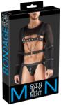 Svenjoyment BONDAGE Set pentru Bărbați cu Top Ham Jock și Cătușe - Negru , L