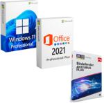 Microsoft Pachet licente Microsoft Windows 11 Professional + Microsoft Office 2021 Professional Plus + Bitdefender Antivirus Plus 1 an de zile - onlinesoft