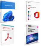 Microsoft Pachet PROMO 4 in 1 Business: Licenta Windows 11 Professional + Office 2024 Professional Plus + Adobe Acrobat Pro 2020 + Bitdefender Total Security 1 an de zile