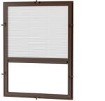 Fornest - Plase anti-insecte pentru FERESTRE - PLISSE EASY - MARO ÎNCHIS - RAL 8019 (SH/PLS/OK/EAS8019)