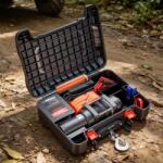 Vevo Troliu Portabil ATV UTV SSV 4500 lbs 2041 kg 12V cu Cablu Sintetic si Telecomanda (C47654)