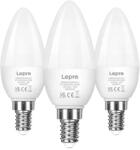 Lepro 600059-WW-EU-3 LED-izzó, E14, C37, 4, 2 W (40 W), 470 lm, 2700 K (meleg fehér), 250°, 3 darabos csomag (600059-WW-EU-3)