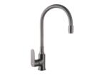 INVENA JOGA PLUS konyhai csaptelep, álló, flexibilis kifolyócsővel, gun-metal (BZ-32-P24-L)