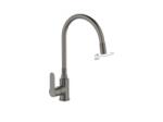 Invena KSANTI SLIM 2F konyhai csaptelep, álló, flexibilis kifolyócsővel, 2 funkciós, gunmetal (BZ-37-005-L)