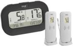 TFA Termometru digital wireless TFA Dostmann DOUBLE CHECK, 2 senzori, alarma temperatura, negru (91527233)