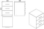 Hanah Home Komód Fehér Vo3-W