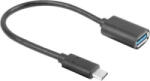 Lanberg Cablu adaptor USB-C(M) 3.1 -> USB-A(F) 15 cm negru OTG LANBERG (ad-uc-ua-04)