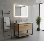 Coloana Mobilier baie suspendat Loft Scandi, cu blat si lavoar ceramic, 85 cm (4823065834177)