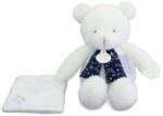 Doudou Jucărie de pluș cu șervețel Doudou - Ursuleț de pluș care strălucește în întuneric, 30 cm (3700335243185)