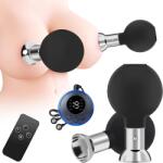 SuperLove E-Stim Nipple Suction Cups Black-Silver