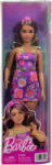 Mattel Barbie: Fashionista Barátnők virágos ruhás divatbaba lila tincsekkel - Mattel (FBR37/JJN57)