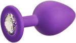 Baseks - dop anal din silicon cu cristale (mov) - 8 cm (5711732103260)