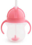Munchkin Click Lock Tip & Sip Pahar cu pai 207 ml -12 luni+ roz (13425A)