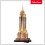 CubicFun - PUZZLE 3D LED EMPIRE STATE BUILDING 37 PIESE - CUBIC FUN (CUL539h)