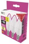 3M Bec LED EMOS Lighting E14, 220-240V, 4.2W, 470lm, 2700k, alb cald, 30000h, Lumânare Clasică 102x35x35mm - pachet de 3