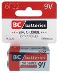 BC Batteries ZINC CHLORIDE 6F22 féltartós 9V elem (BC-6F22)