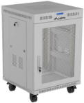Lanberg 19-inch 15U floor-standing rack cabinet, 600x600, perforated door, LCD (flat-pack), grey (FF01-6615-23SL) - pcone