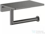 AREZZO design RONO WC papír tartó, polccal, gun metal AR-030046GM (AR-030046GM)