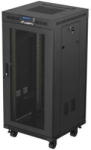 Lanberg Standing 19" 24U Rack Installation Cabinet 600×600 FF01-6624-23B Perforated Door with LCD (Flat pack) V2 (FF01-6624-23BL) - pcone