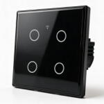 QOLTEC Intrerupator inteligent Smart touch Light switch 4Gang WiFi Timer Tuya (52714) - pcone