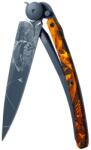 DEEJO 1GM031 TATTOO BLACK ORANGE CAMO / Ultrakönnyű zsebkés alumínium nyéllel (1GM031)
