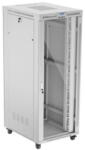 Lanberg Szafa stojąca rack 19 42U 800x1000 szara drzwi szkalne flat pack (FF01-8042-12SL) - pcone