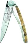 DEEJO 1CM022 TATTOO BROWN CAMO / Ultrakönnyű zsebkés alumínium nyéllel (1CM022)