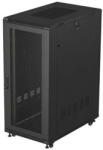 Lanberg 19-inch 27U floor-standing rack cabinet, 600x1000, mesh door, (flat-pack), black (FF01-6027-23B) - pcone