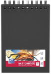OXFORD Bloc de desen A5, cu spirala, OXFORD, 40 file-225g/mp - velin - coperta carton rigid - negru (OX-400152645)