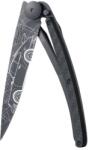 DEEJO 1GC108 TATTOO BLACK CARBON / Ultrakönnyű zsebkés karbon markolattal és tetoválással (1GC108)