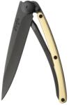 DEEJO 1GM010 GOLD BLACK / Ultrakönnyű zsebkés aranyozott nyéllel (1GM010)