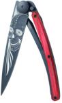 DEEJO 1GB143 TATTOO BLACK RED BEECH / Ultrakönnyű zsebkés vörösre pácolt bükkfa nyéllel (1GB143)