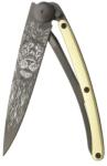 DEEJO 1GM022 GOLD TATTOO BLACK / Ultrakönnyű zsebkés aranyozott nyéllel (1GM022)