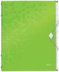 Leitz Mapa cu separatoare LEITZ WOW, PP, A4, 12 separatoare, 200 coli, verde (L-46340054) - pcone