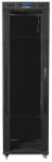 Lanberg Installation cabinet rack 19 42u 600x600 black, black glass door lcd (Flat pack) (FF01-6642-12BL) - pcone