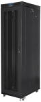 Lanberg Standing rack cabinet 19 inches 47U 800x1000mm, perforated LCD doors (FLAT PACK) black (FF01-8047-23BL) - pcone