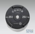  Centr x HYROX edző sorozat gumibevonatú egymásba kapcsolható BUMPER PLATES 25 kg (HRBP25kgs) Súlytárcsa