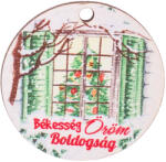 Valex Decor 5db. "Békesség Öröm Boldogság" feliratos dekor tábla 5cm (GV03-13)