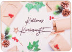 Valex Decor 4db. "Kellemes karácsonyt! " feliratos dekor tábla 7 x 5cm (GV04-24)