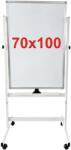 +Plus by Viamond Flipchart Whiteboard mobil 70x100 cm, 2 fete, reglabil pe inaltime 3 puncte, Extra (7 ani garantie) Aluminiu Flipchart Mobil (rotativ) 70x100 cm 4 Da (61004446)