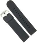  Curea Silicon Neagră Universală - 20/22 mm - Quick Release - Cataramă Oțel - Lungime M (5718)