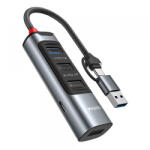 YESIDO Hub USB / USB-C Yesido HB20, 5in1, Gri - gsmboutique