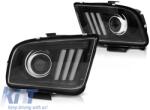 KITT Lightning LED fényszórók Ford Mustang V facelift előtti (2005-2009) fekete dinamikus szekvenciális irányjelzővel (HLFOMUVLED)