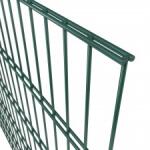  Panou de gard dublu fir, zincat și verde, cu dimensiunile 1830x2510 mm și grosimi 6/5/6 mm: un fir vertical de 5 mm strâns între două fire orizontale de 6 mm, sudate în puncte. Rigid, rezistent la cor