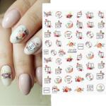 Palota Nails Köröm matrica 3D-s No. CA579 - 127 love you feliratok