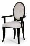 Settimo Scaun dining din lemn Sublime, cu brate, tapitat, Stil Clasic Italian (EU456)