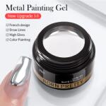 Born Pretty PRO Painting Gel 5 ml - PN01 - Szuper fényes - Metal Silver (60585-1)