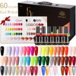Born Pretty Pro UV/LED gél lakk szett - 60 szín + base és top gélek (60165)